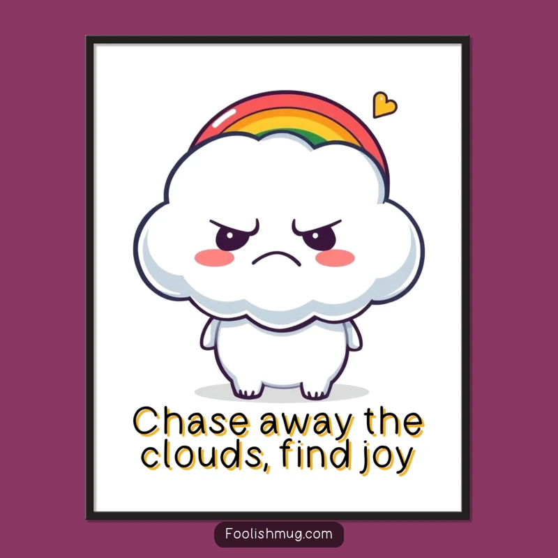 Free Printable Wall Art: Grumpy Cloud Tickled - Humorous Downloadable Decor!