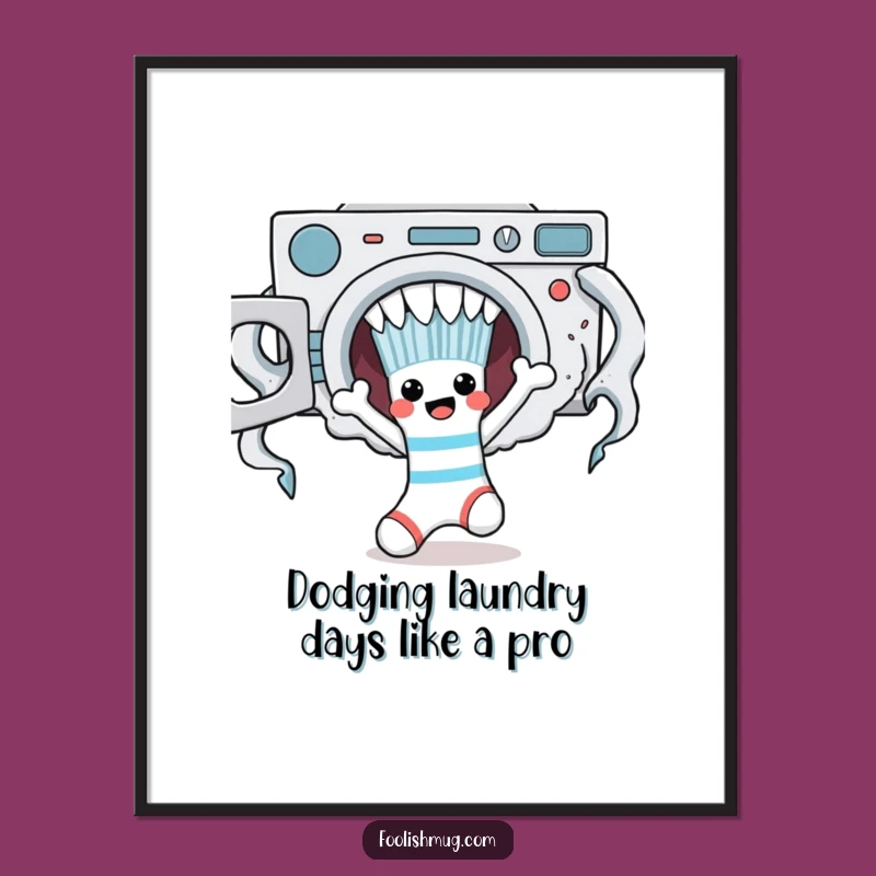Free Printable Funny Sock Laundry Monster Wall Art: Quirky Downloadable Decor