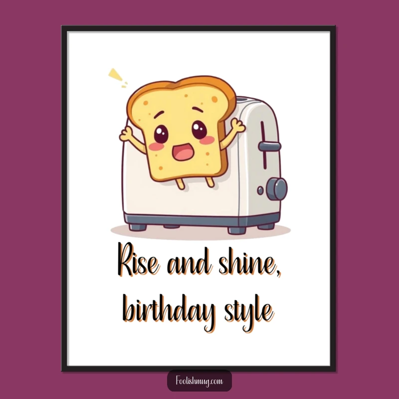 Free Printable Funny Toast Wall Art - Breakfast Surprise Downloadable Decor