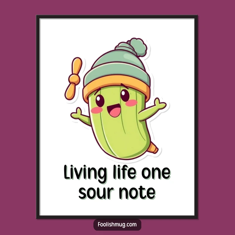 Free Printable Wall Art: Pickle Pilot Propeller Beanie Funny Decor