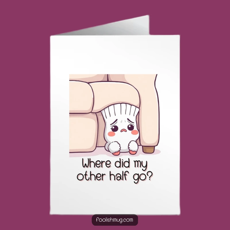 Free Printable Lost Sock Birthday Card - Funny Downloadable Gift for Him or Her