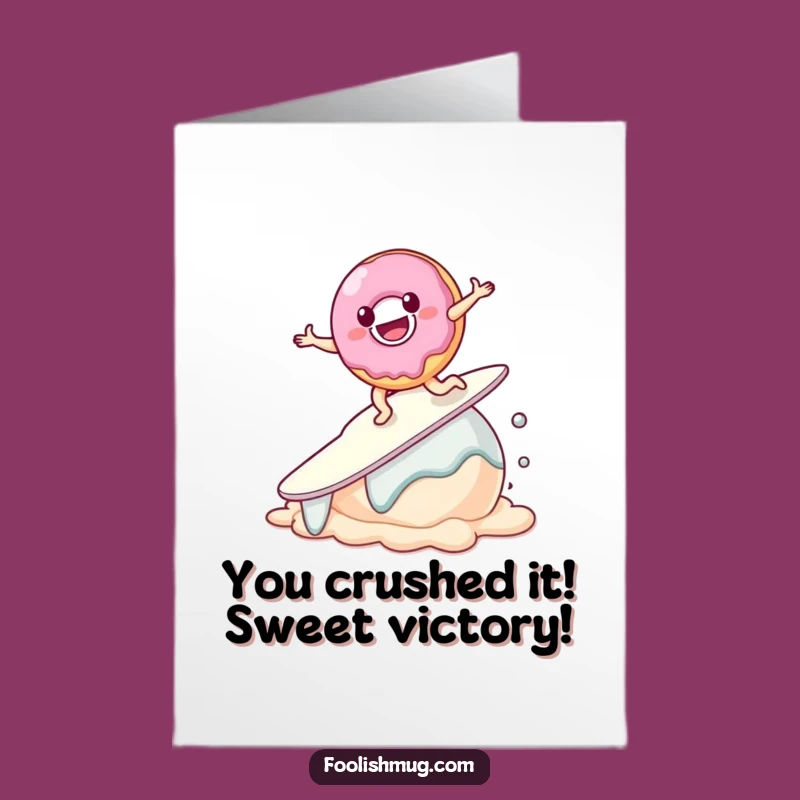 Donut Surf Congrats Card - Free Printable & Funny Downloadable Success