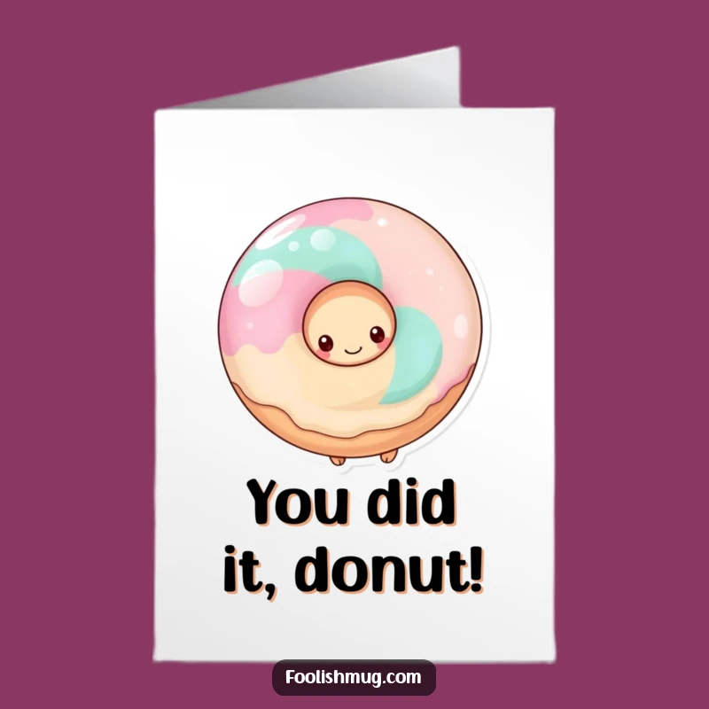 Sweet Free Printable Donut Congrats Card - Shy Lolly Cheer Downloadable Gift