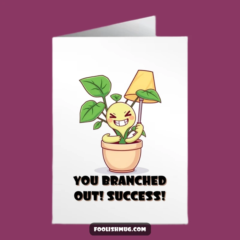 Free Printable Congrats Card: Plant Loves Lamp - Oddly Celebratory!