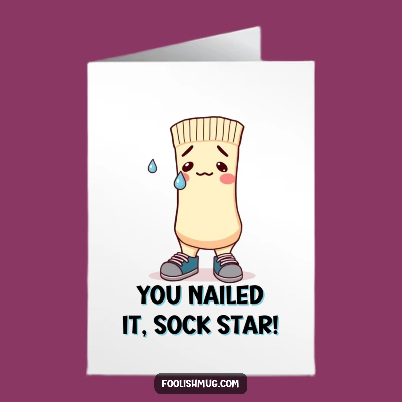 Free Printable Nervous Sock Congrats Card - Humorous Downloadable Gift for Survivors