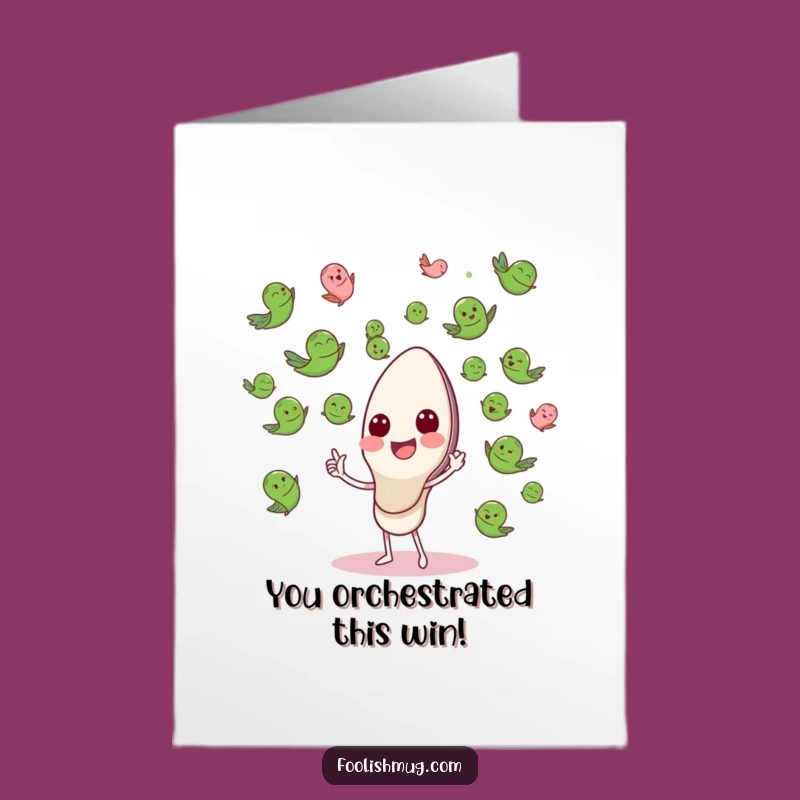 Free Printable Spoon Conductor Congrats Card - Humorous Downloadable Celebration
