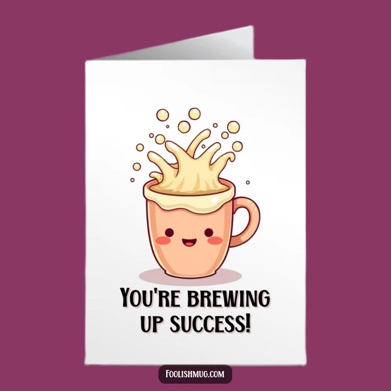 Free Printable Congrats Card: Overflowing Mug of Joy - Downloadable Celebration!