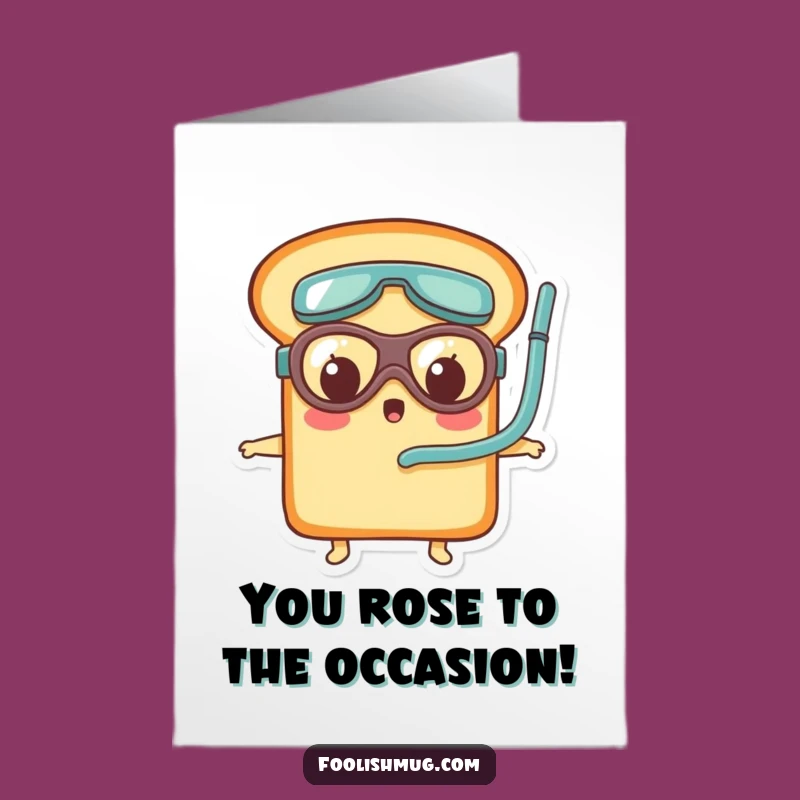 Free Printable Congrats Card: Surprised Bread Loaf Goggles Funny Downloadable