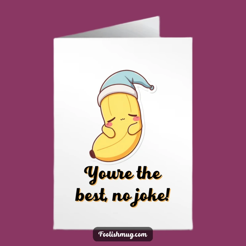 Free Printable Sleepy Banana Congrats Card: Funny Achievement Downloadable Gift