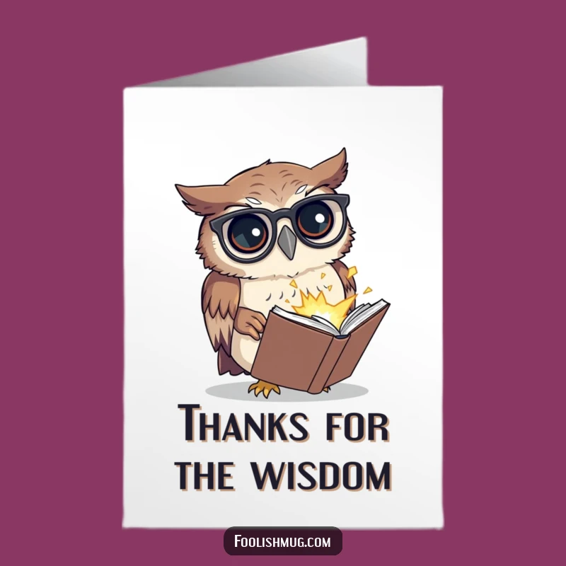Free Printable Funny Owl Thank You Card - Gift of Laughter Downloadable