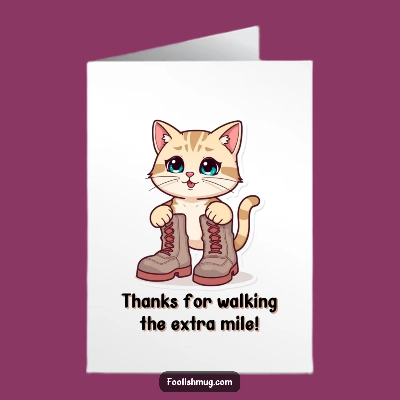 Free Printable Thank You Card: Cat's Big Boots Thanks - Downloadable Gratitude!