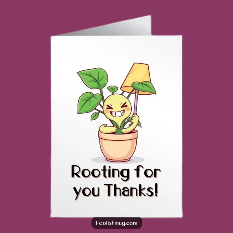 Free Printable Thank You Card: Maniacal Plant Thanks Lamp - Hilarious!