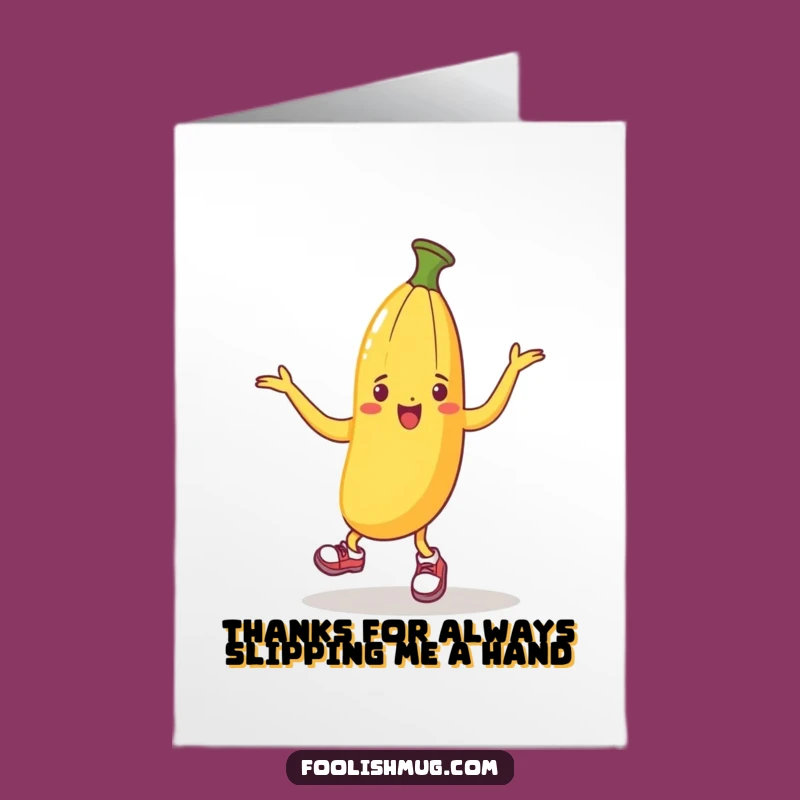 Free Printable Thank You Card: Groovy Banana Peel for Expressing Thanks!