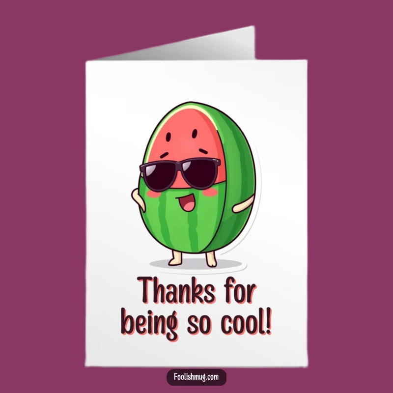 Free Printable Watermelon Thank You Card: Stylish Pose Downloadable DIY
