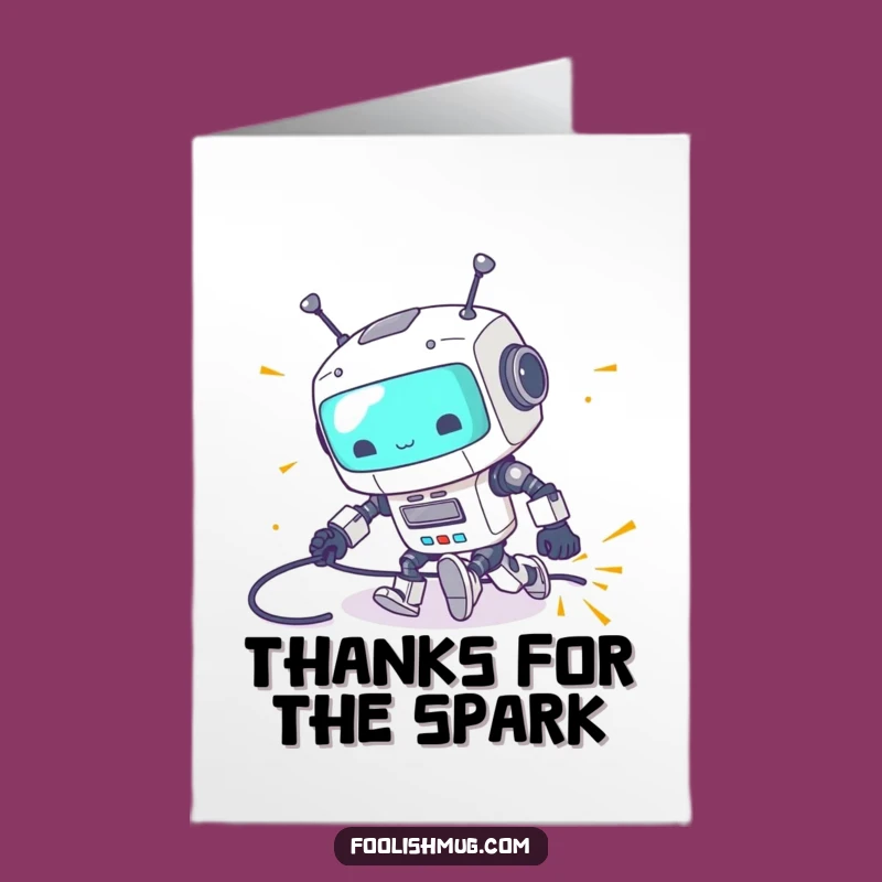 Free Printable Funny Robot Thank You Card - Energetic Thanks Downloadable