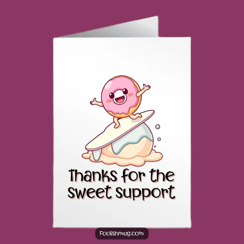 Thank You Donut Surfer - Free Printable & Humorous Downloadable Card