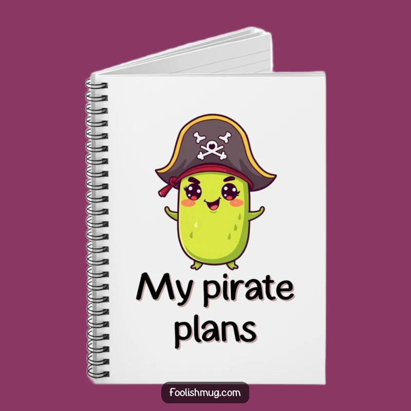 Funny Pickle Pirate Notebook: Jot Down Adventures, a Fun Funny Journal Gift