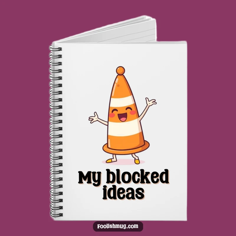 Funny Dancing Traffic Cone Notebook: Hilarious Pages for Ideas