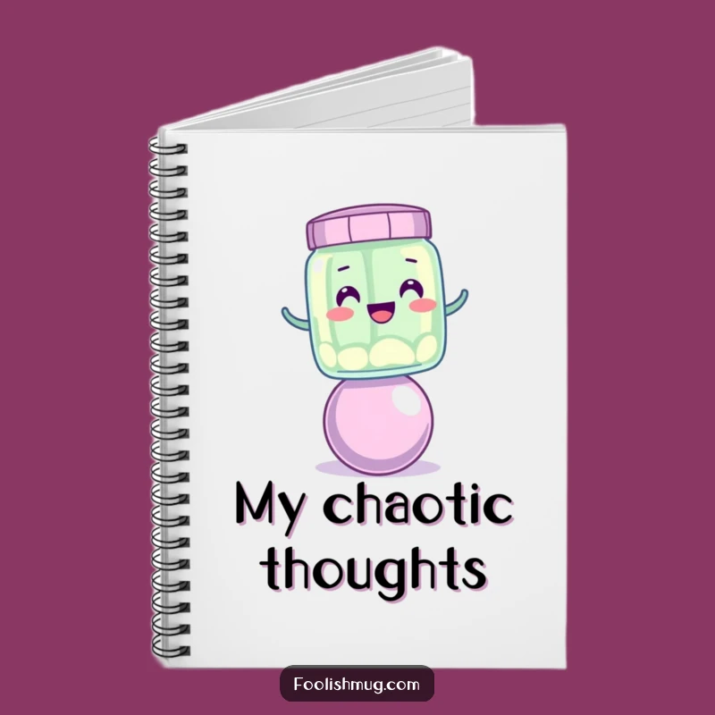 Funny Wobbly Jelly Jar Notebook: Capture Your Balancing Thoughts