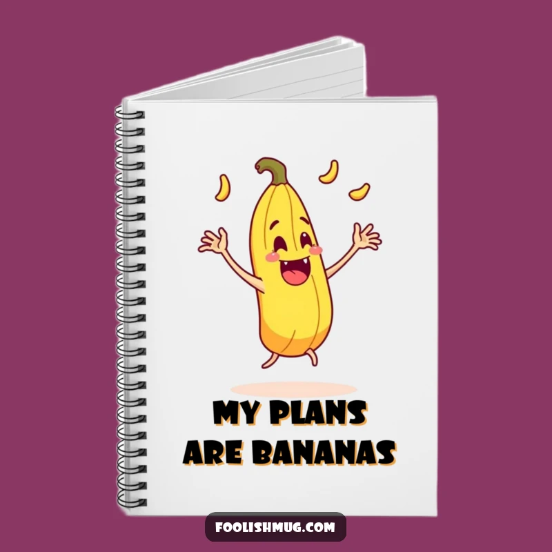 Funny Juggling Banana Peel Slipping Notebook Jot Down Gags with Comedic Style