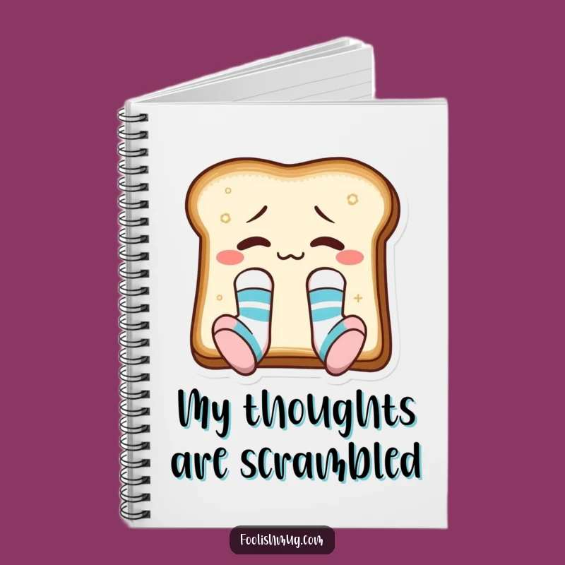Funny Toast Mismatched Socks Notebook, Journal Your Thoughts with Humor