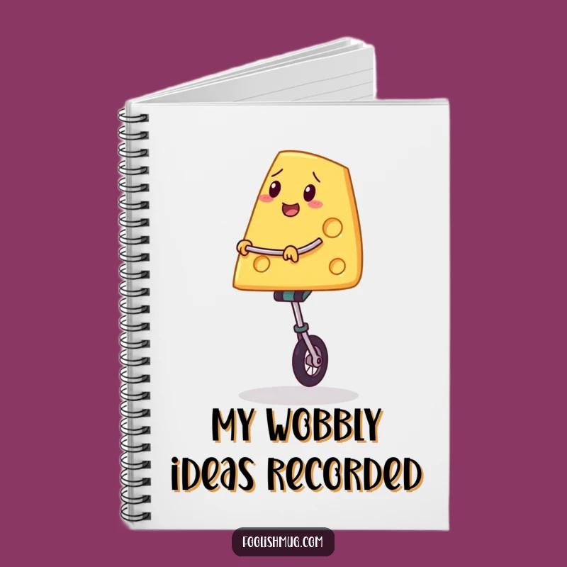 Funny Cheese Unicycle Notebook: Jot Down Your Balancing Act!