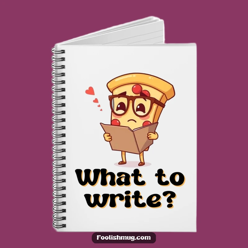 Funny Confused Pizza Specs Notebook - Jot Down Thoughts with Humorous Flair