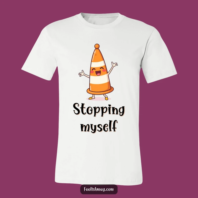 Funny Dancing Traffic Cone T-Shirt: Hilarious Obstacle Design