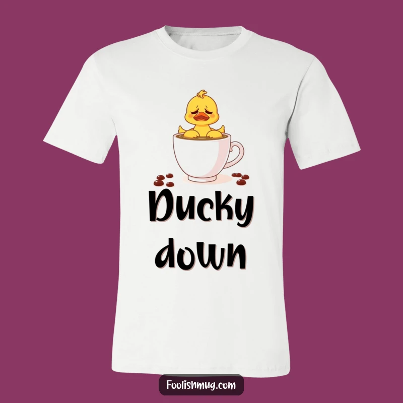 Funny Rubber Ducky Coffee Teacup T-Shirt: Wear Your Morning Frustration