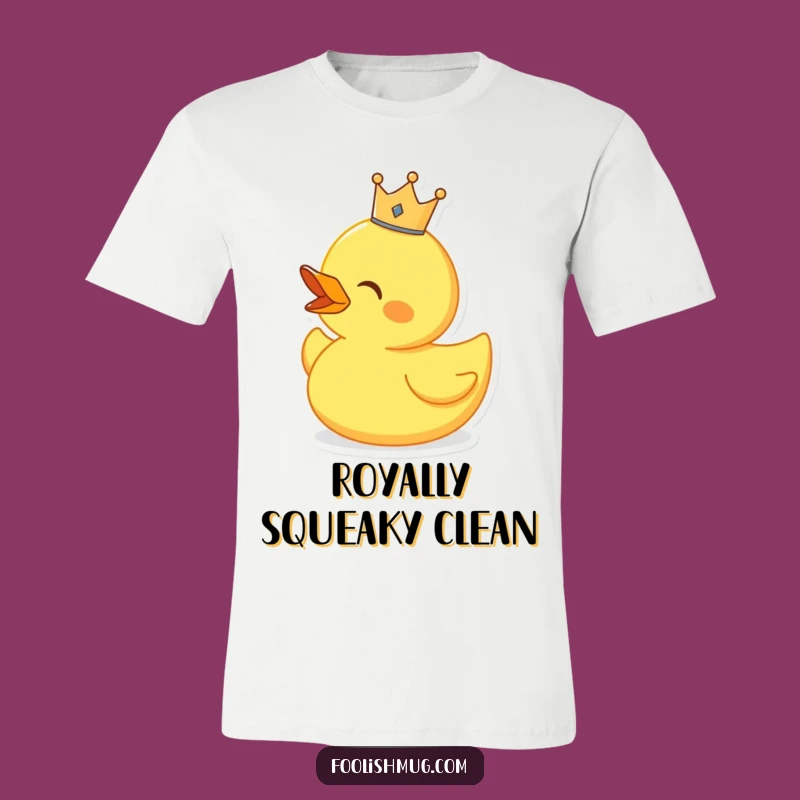 Funny Singing Duck T-Shirt, Royal Bath Time Apparel for a Laugh