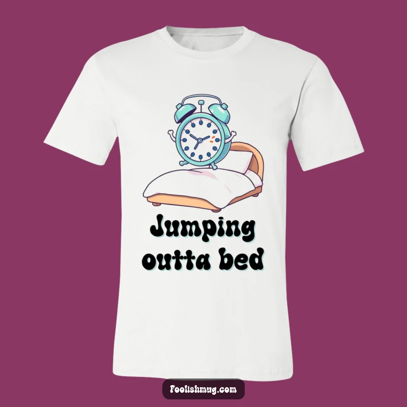 Funny Startled Alarm Clock T-Shirt: Hilarious Wake-Up Call