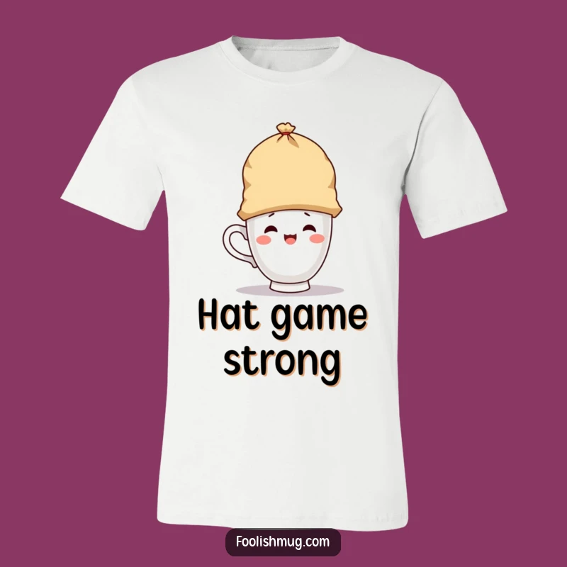 Funny Teacup Hat T-Shirt: Whimsical Tea Time Fashion for Hilarious Gifts!