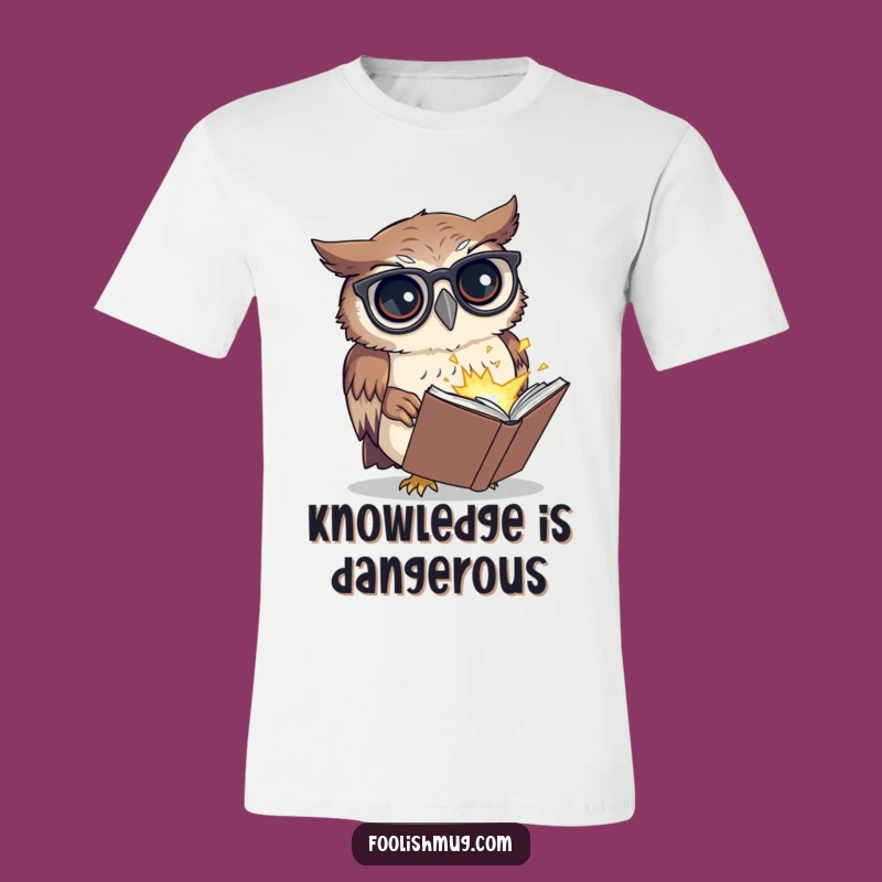 Funny Owl Spectacle T-Shirt: Hilarious Exploding Book Design for Laugh-Out-Loud Gifts!