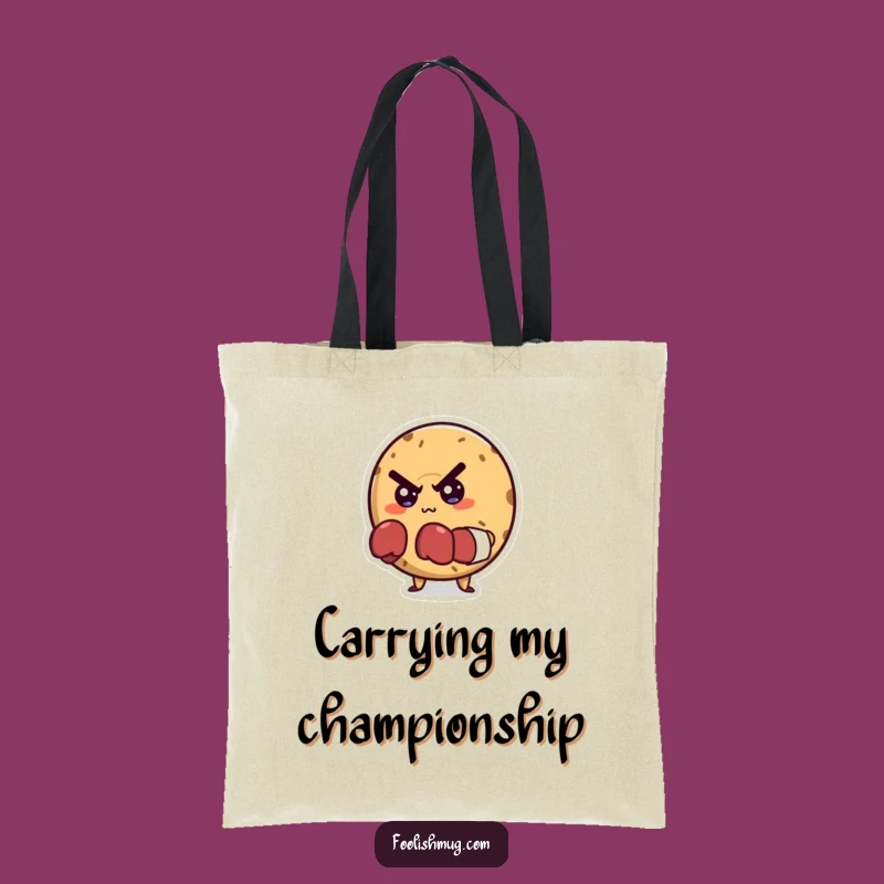 Funny Bagel Boxer Tote Bag: Determined & Practical Carry-All!