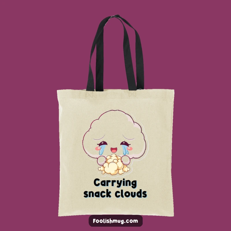 Funny Joyful Cloud Tote Bag: Carry Your Snacks with This Hilarious Accessory!