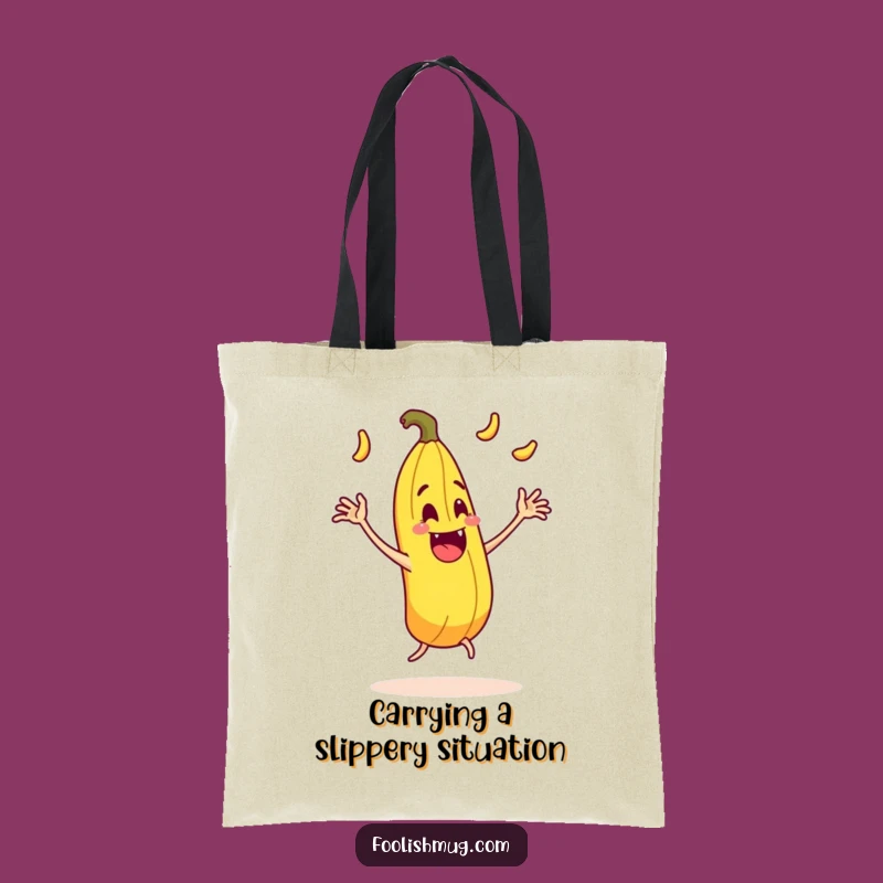 Funny Juggling Banana Peel Slipping Tote Bag Hilariously Handy for Your Essentials