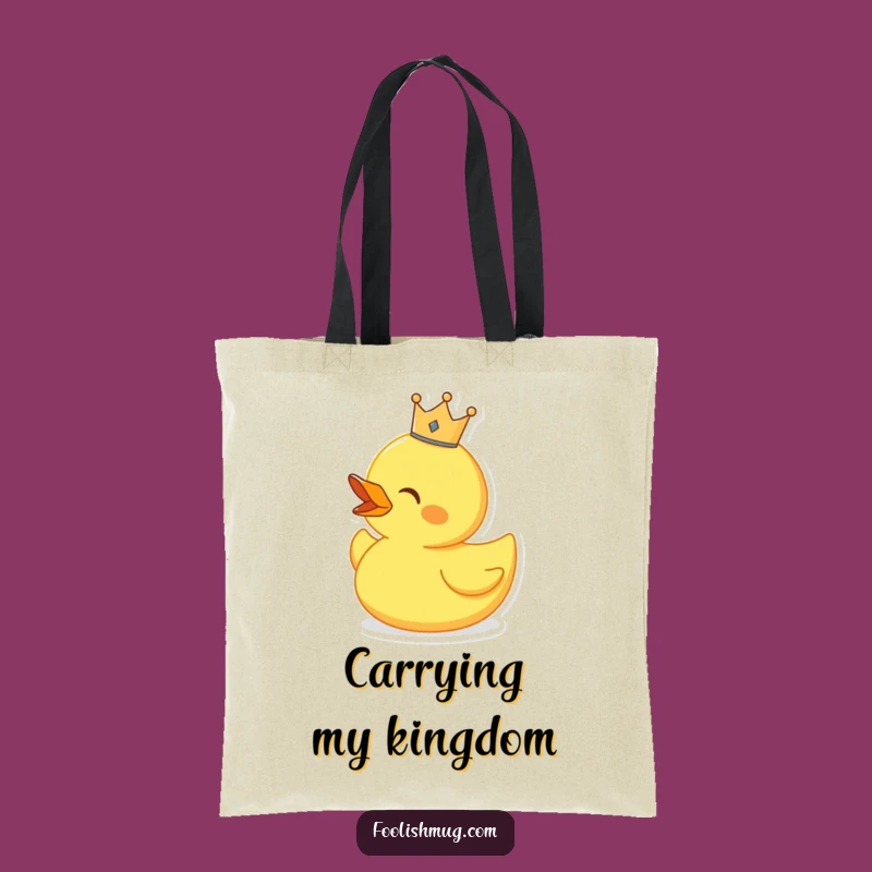 Funny Singing Duck Tote Bag, Royal Carryall for Music Lovers