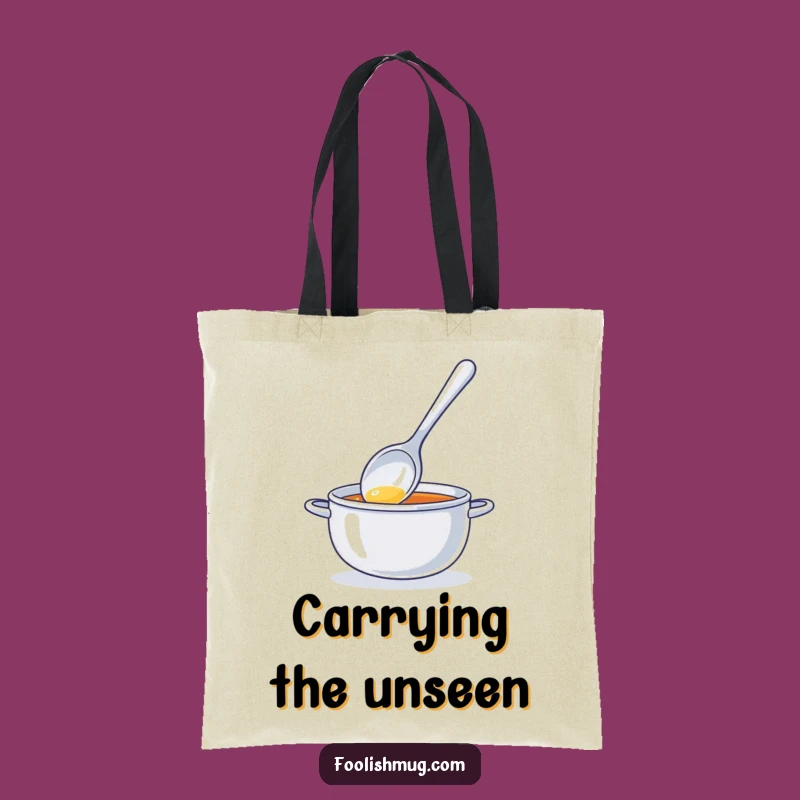 Funny Spoon Stirring Invisible Soup Tote Bag: Carry Your Laughs Everywhere