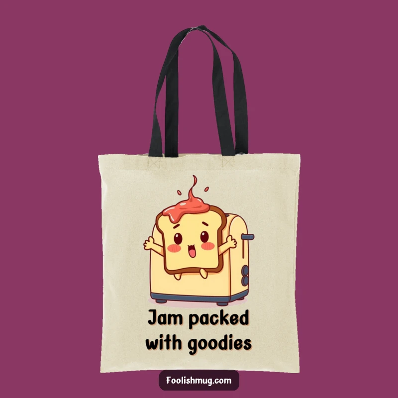Funny Surprised Toast Tote Bag - Carry Your Breakfast Cheer