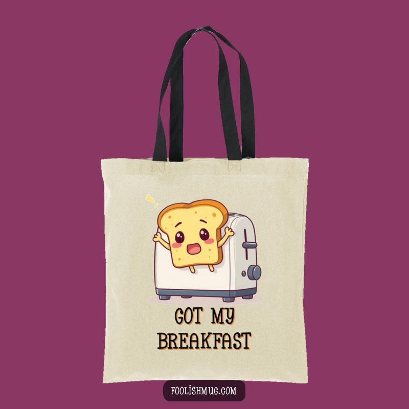 Funny Toast Leap Tote Bag: Comical Bread Escape for Stylish & Funny Gifts!